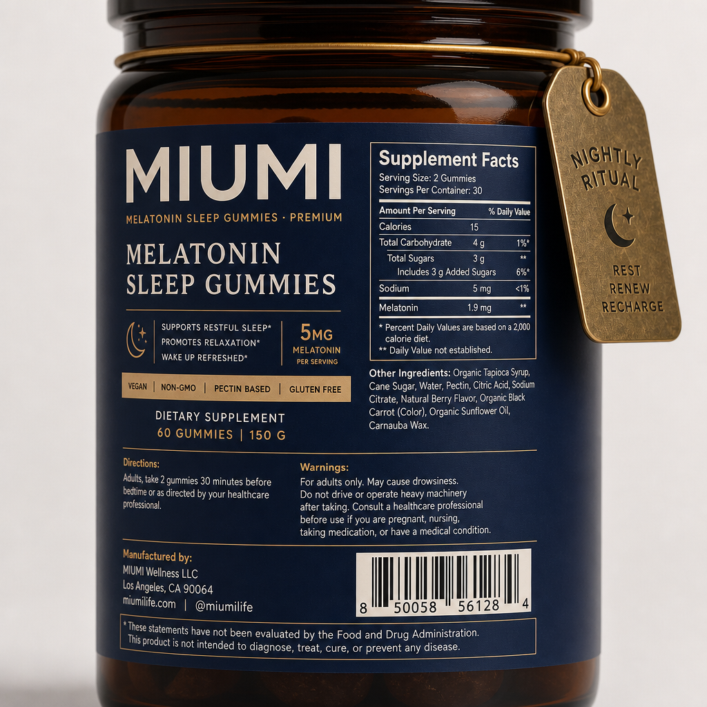 Melatonin Sleep Gummies - Label detail view