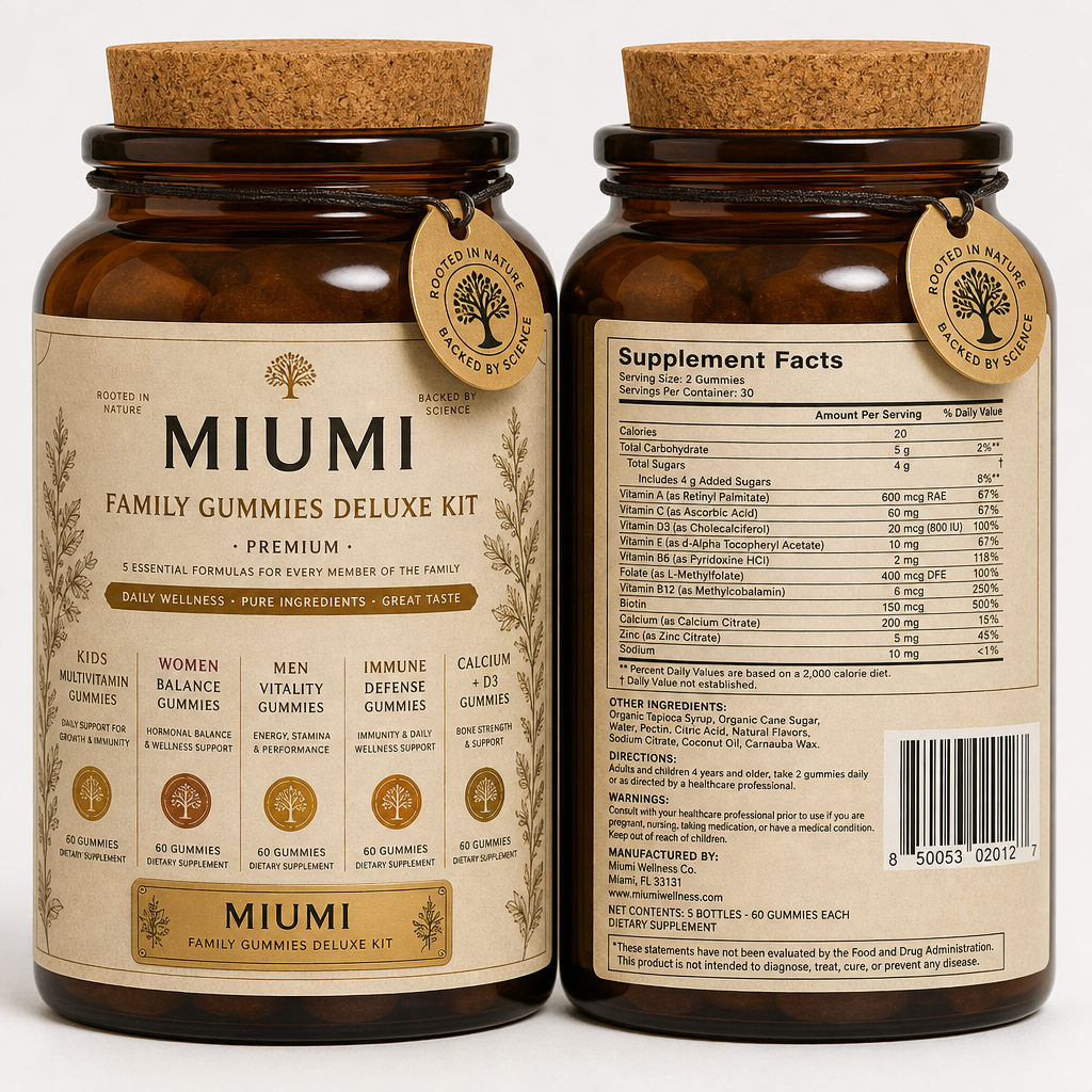 Family Gummies Deluxe Kit - Label detail view